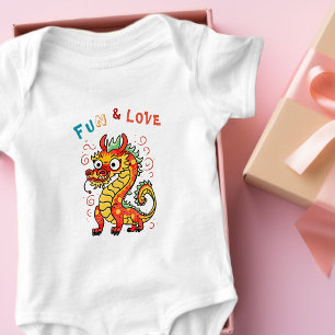 Body Para Bebê Dragão de Cartonagem Chinês Ano Novo Presente para