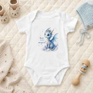 Body Para Bebê Dragão de Fantasia Fofo Nascido para Ser Mágico