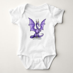 Body Para Bebê Dragão de fevereiro Birthstone - ametista