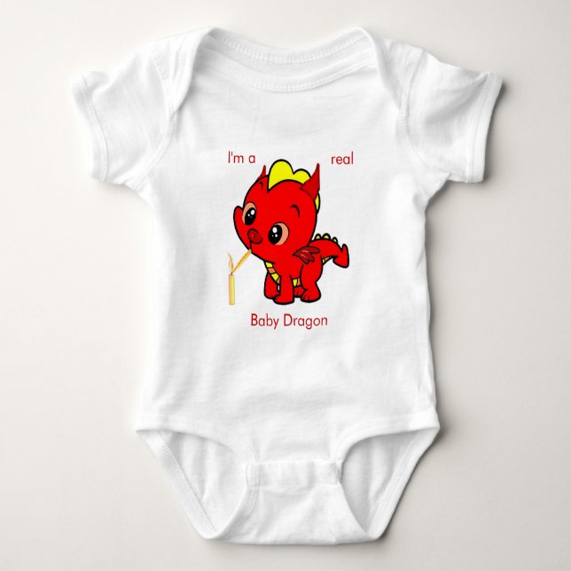 Body Para Bebê Dragão do bebê (Frente)