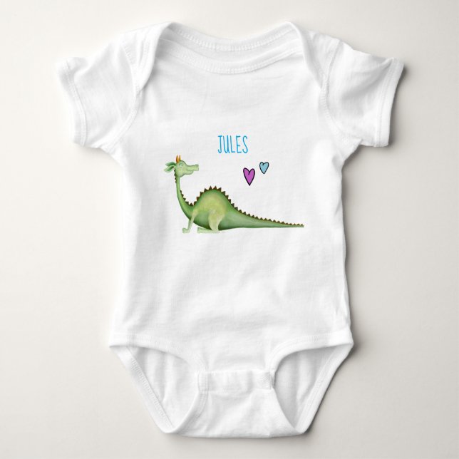 Body Para Bebê Dragão Olhando Para Trás (Frente)