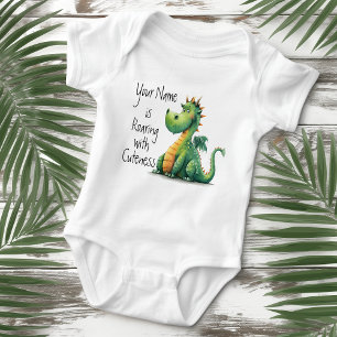 Body Para Bebê Dragão Rugindo de Cutezura