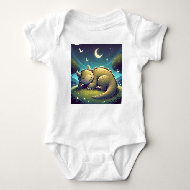 Body Para Bebê Dragão sonolento (Frente)