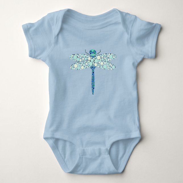 Body Para Bebê Dragonfly In Dots (Frente)