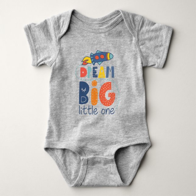Body Para Bebê Dream Big Little One Rocket (Frente)