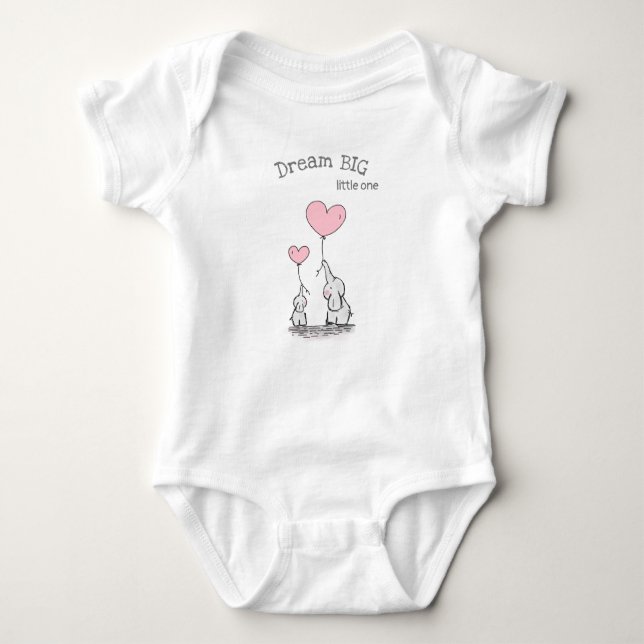 Body Para Bebê Dream Big Personalised Baby Bodydress (Frente)