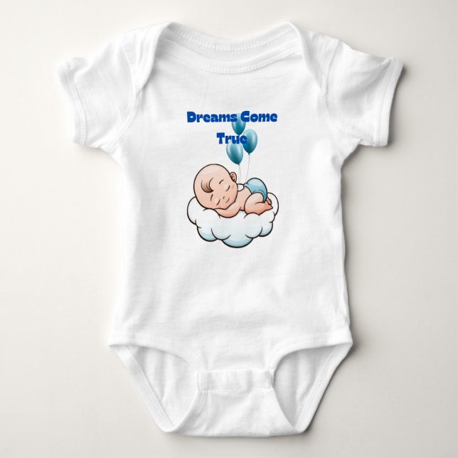 Body Para Bebê Dreamy Baby Bodydress - Nuvens Suaves e Sonhos Doc (Frente)