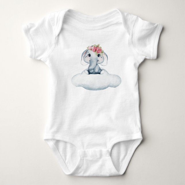 Body Para Bebê Dreamy Days com Rosie, o Elefante. (Frente)
