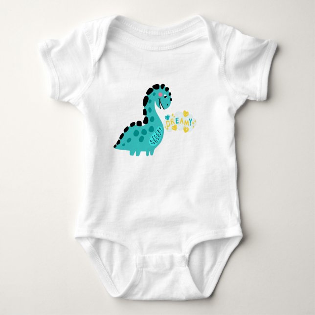 Body Para Bebê Dreamy Dinosaur (Frente)
