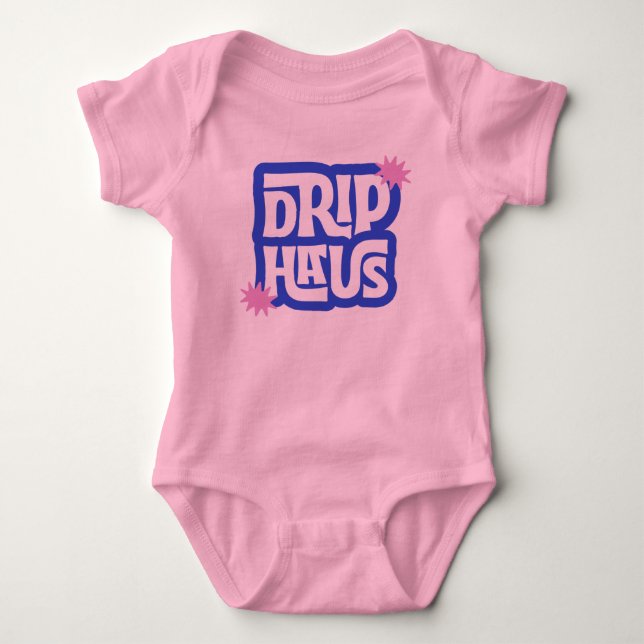 Body Para Bebê Drip Haus – Logotipo Retro Divertido (Frente)