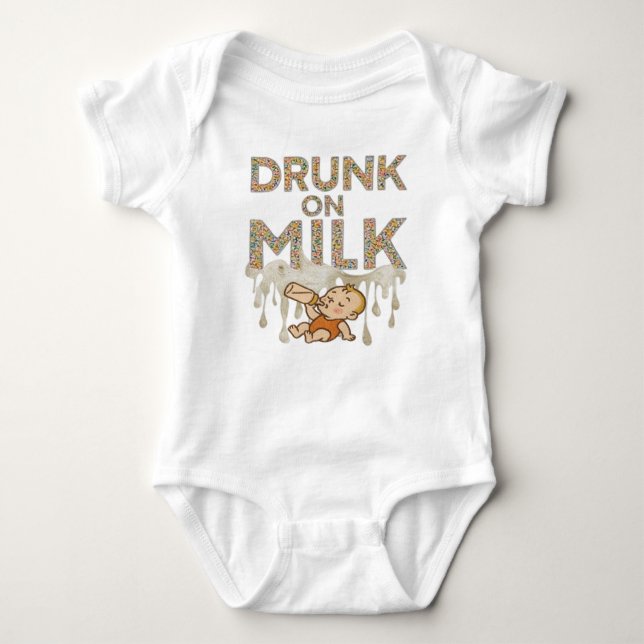 Body Para Bebê Drunk on Milk! (Frente)