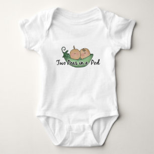 Body Para Bebê Duas ervilhas em um bebê do vagem juntam o