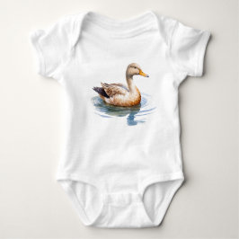 Body Para Bebê Duck Ducking Nadando em Pond