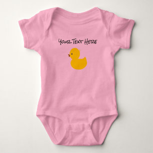 Body Para Bebê Ducky amarelo personalizado