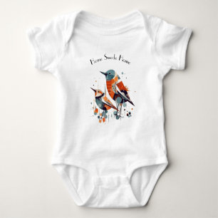 Body Para Bebê Dueto Scandi Aviary, personalizado