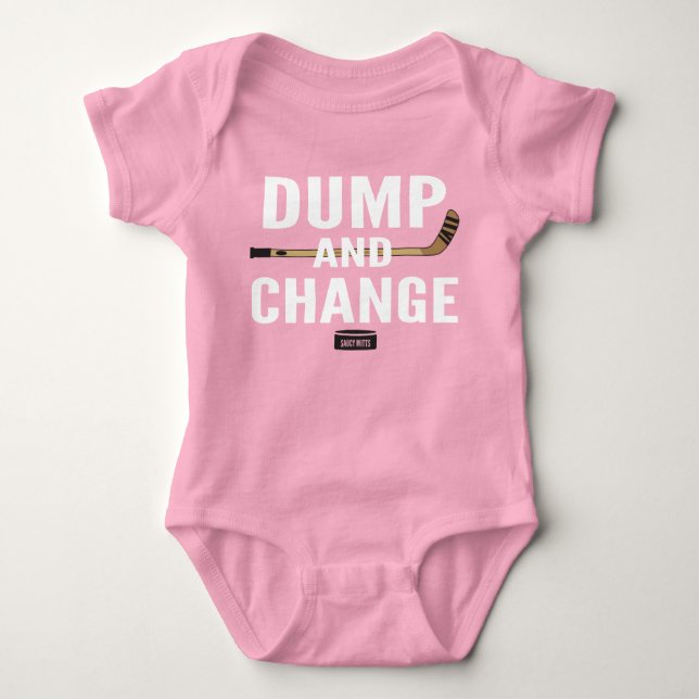 Body Para Bebê Dump and Change Hockey Baby Girl (Frente)