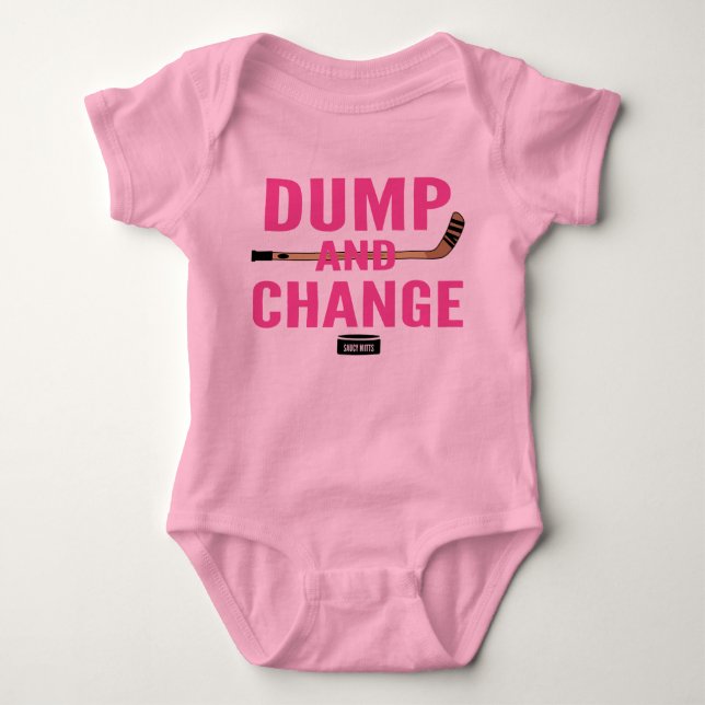 Body Para Bebê Dump and Change Hockey Baby Girl Pink Tutu (Frente)
