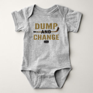 Body Para Bebê Dump and Change Hockey Baby Ouro Sticks