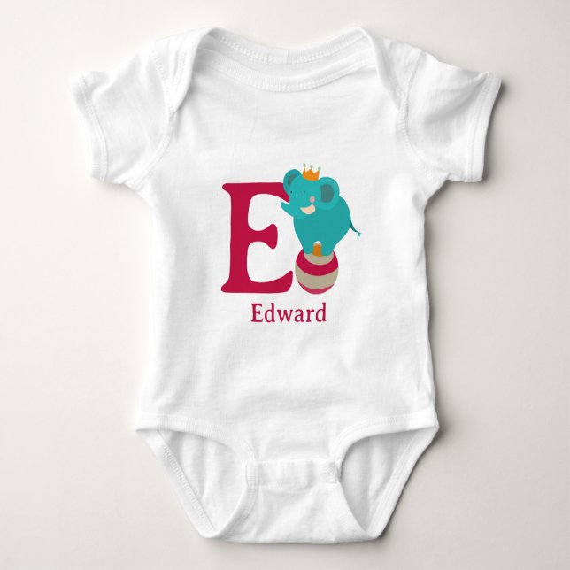 Body Para Bebê E é para Personalizar Elefante (Frente)