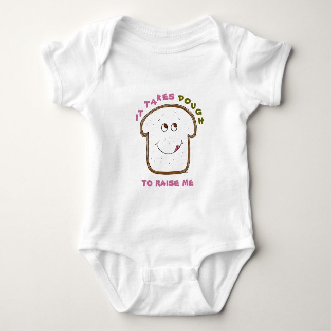 Body Para Bebê É preciso Bebê Dough (rosa/verde) (Frente)