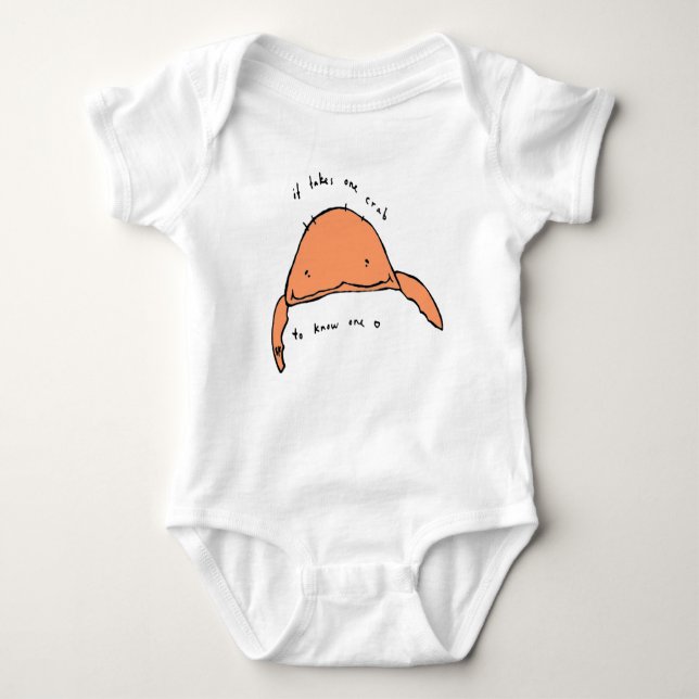 Body Para Bebê é preciso um caranguejo para saber um (Frente)