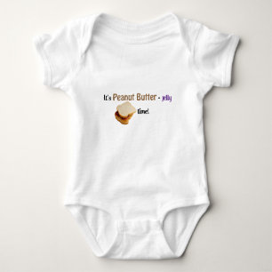 Body Para Bebê É tempo da Manteiga-Geléia do amendoim!
