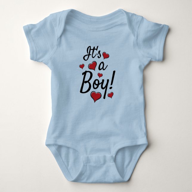Body Para Bebê É um menino! Amor Gênero Revela Bebê Roupa (Frente)
