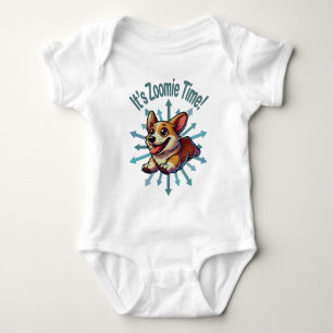 Body Para Bebê É Zoomie Time Corgi