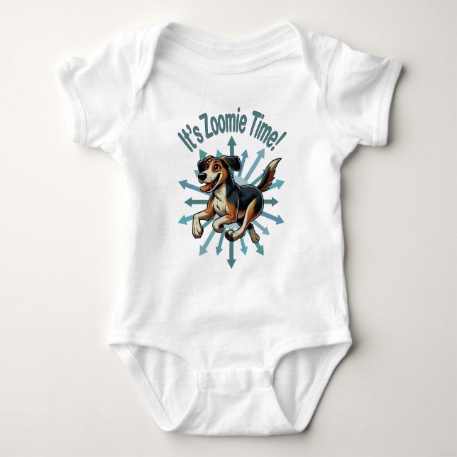 Body Para Bebê É Zoomie Time Medium Mutt (Frente)