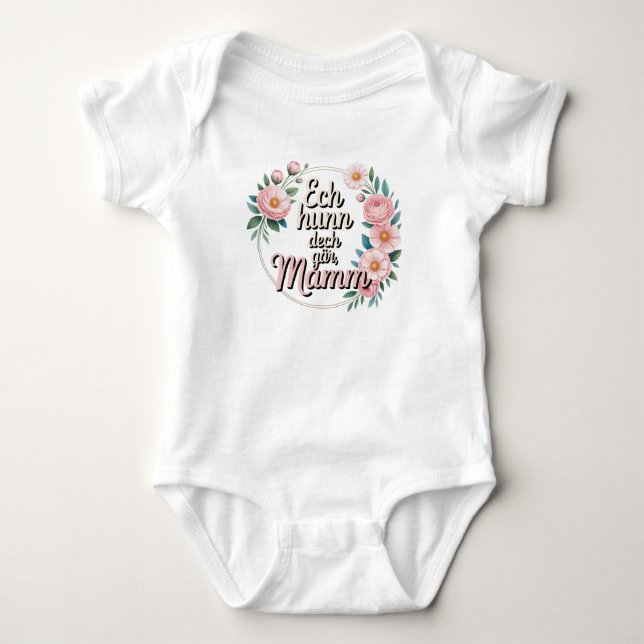 Body Para Bebê Ech hunn dech gär, Mamm (Frente)