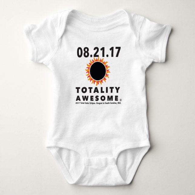 Body Para Bebê Eclipse solar total da "camiseta impressionante (Frente)