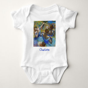 Body Para Bebê Edgar Degas - Dançarinas Azuis