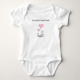 Body Para Bebê Editável Meu Tio Me Ama Lobos Bebê Roupa