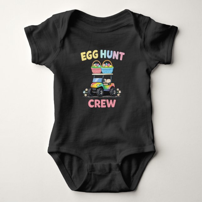 Body Para Bebê Egg Hunt Crew Kids Easter Holiday (Frente)