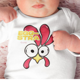 Body Para Bebê EGG-STRA Cute Rooster