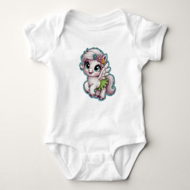 Body Para Bebê Einhorn-Baby-Strampler (Frente)