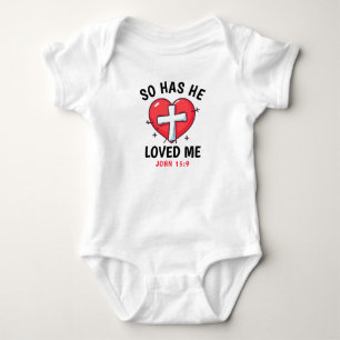 Body Para Bebê Ele Me Amou Coração E Fé Cruzada?