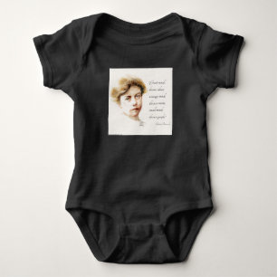 Body Para Bebê Eleanor Roosevelt & Grandes Mentes Citação