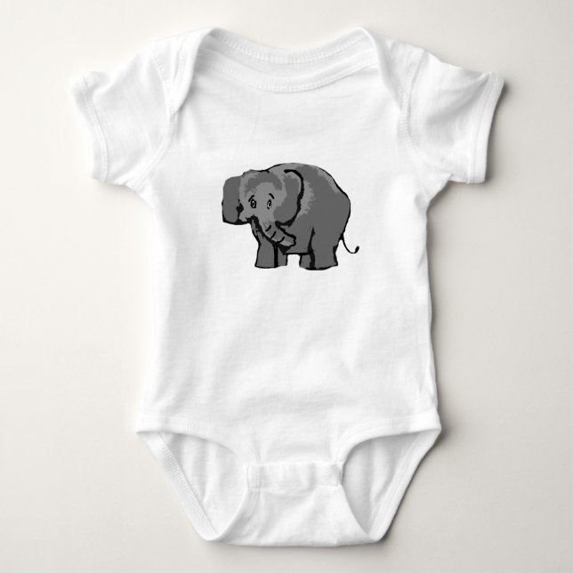 Body Para Bebê Elefante (Frente)