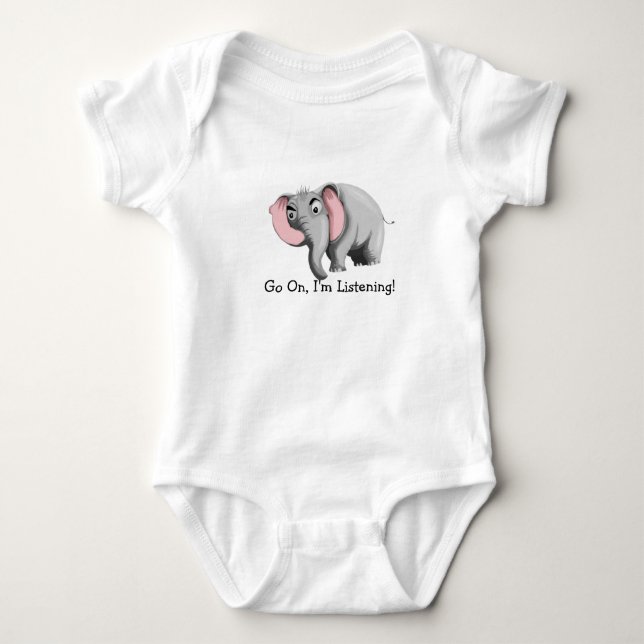 Body Para Bebê Elefante  (Frente)