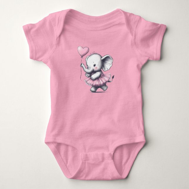 Body Para Bebê Elefante (Frente)