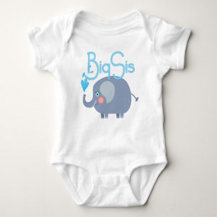 Body Para Bebê Elefante Big Sis