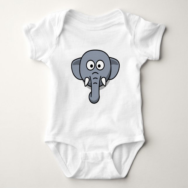 Body Para Bebê Elefante bonito (Frente)