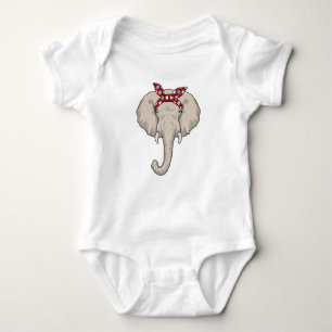 Body Para Bebê Elefante com Bandana