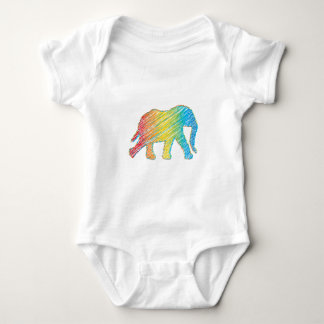 Body Para Bebê Elefante com Linhas