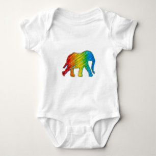 Body Para Bebê Elefante com Pixels