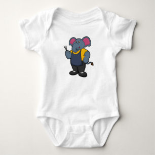 Body Para Bebê Elefante como Cabeleireiro com Tesoura