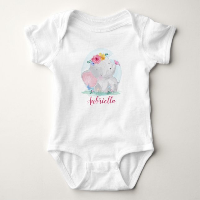 Body Para Bebê Elefante Cute (Frente)