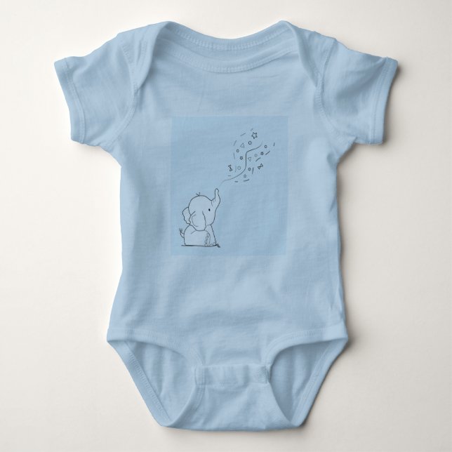 Body Para Bebê Elefante Cute (Frente)