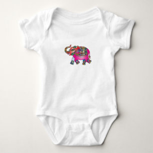 Body Para Bebê Elefante de desenho animado doce indiano Desi